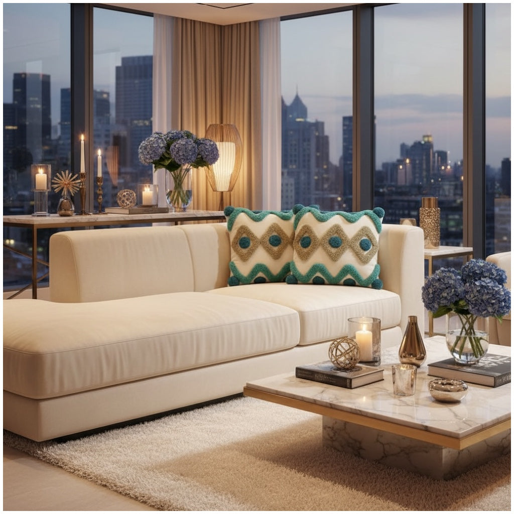 Plush Texture Cushion Covers Set of 2 – Soft, Stylish 45×45 Premium Deco