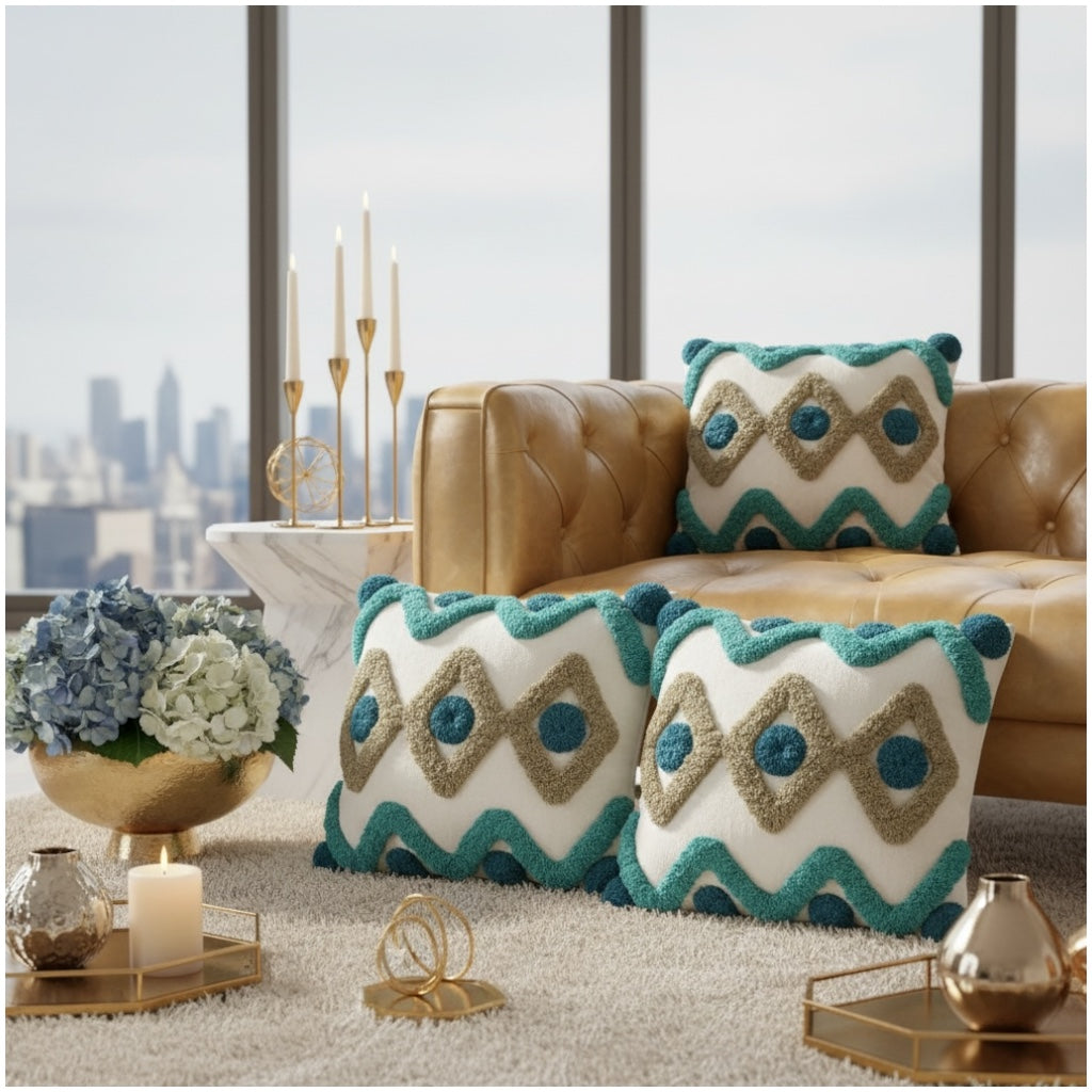 Plush Texture Cushion Covers Set of 2 – Soft, Stylish 45×45 Premium Deco