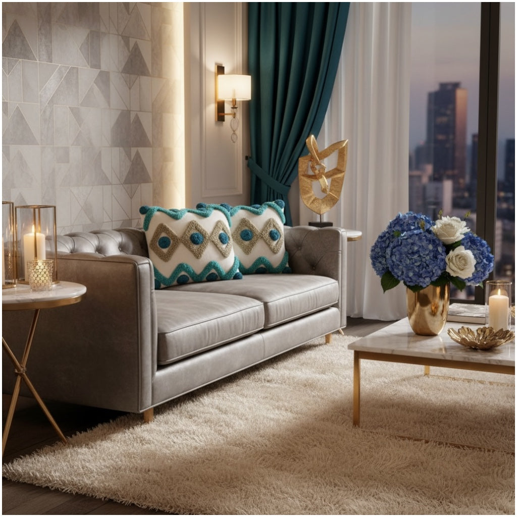 Plush Texture Cushion Covers Set of 2 – Soft, Stylish 45×45 Premium Deco