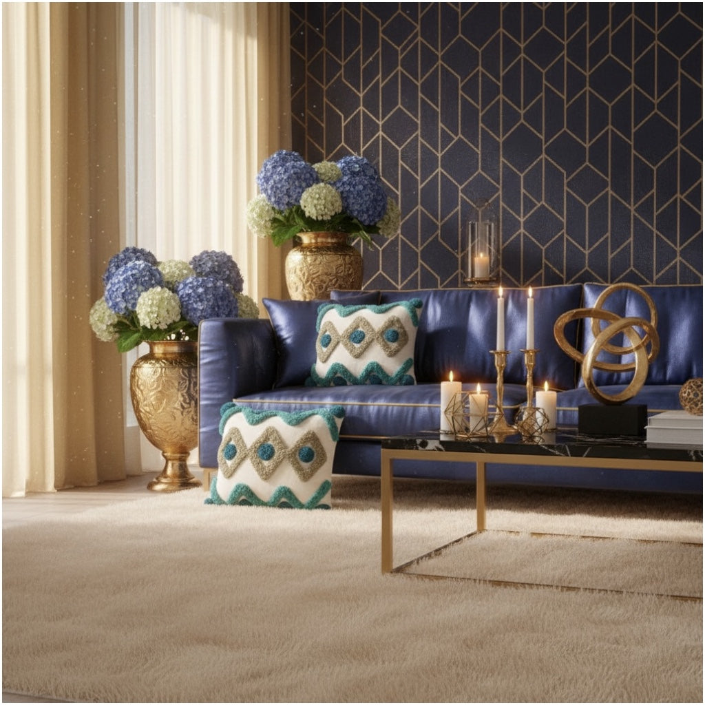 Plush Texture Cushion Covers Set of 2 – Soft, Stylish 45×45 Premium Deco