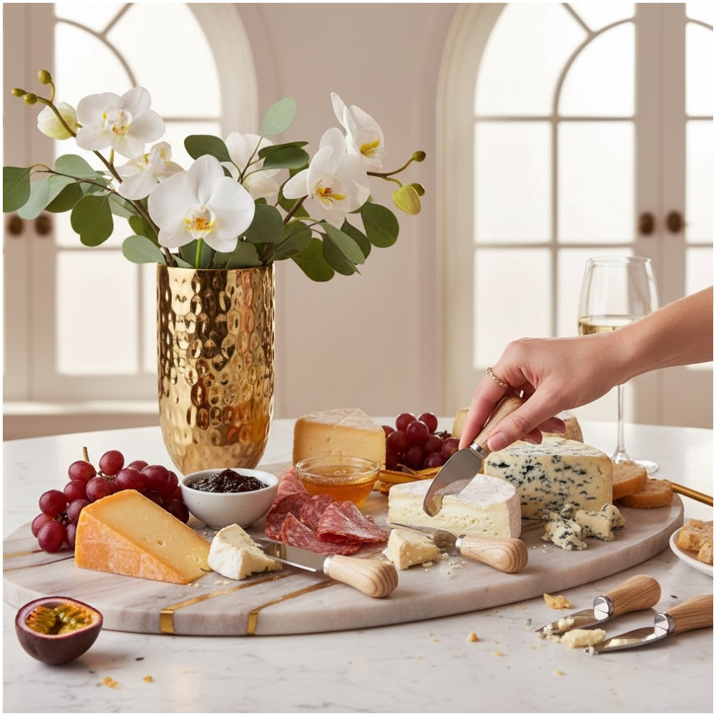 Mini Cheese Knife Set with Wooden Handles – 5-Piece Charcuterie Tools