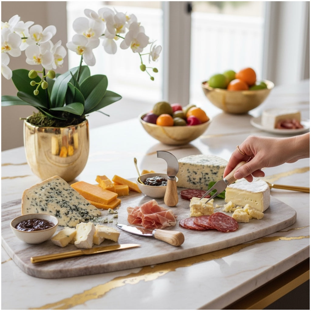 Mini Cheese Knife Set with Wooden Handles – 5-Piece Charcuterie Tools