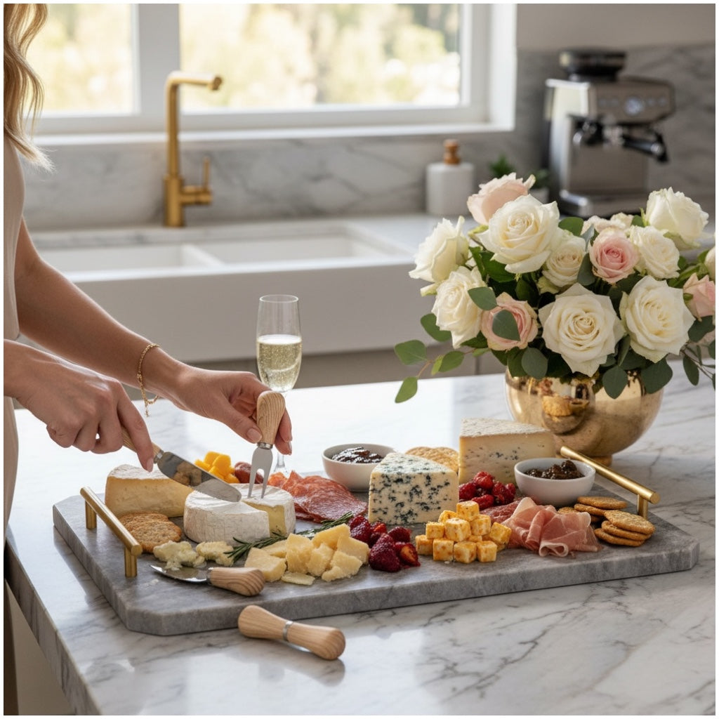 Mini Cheese Knife Set with Wooden Handles – 5-Piece Charcuterie Tools