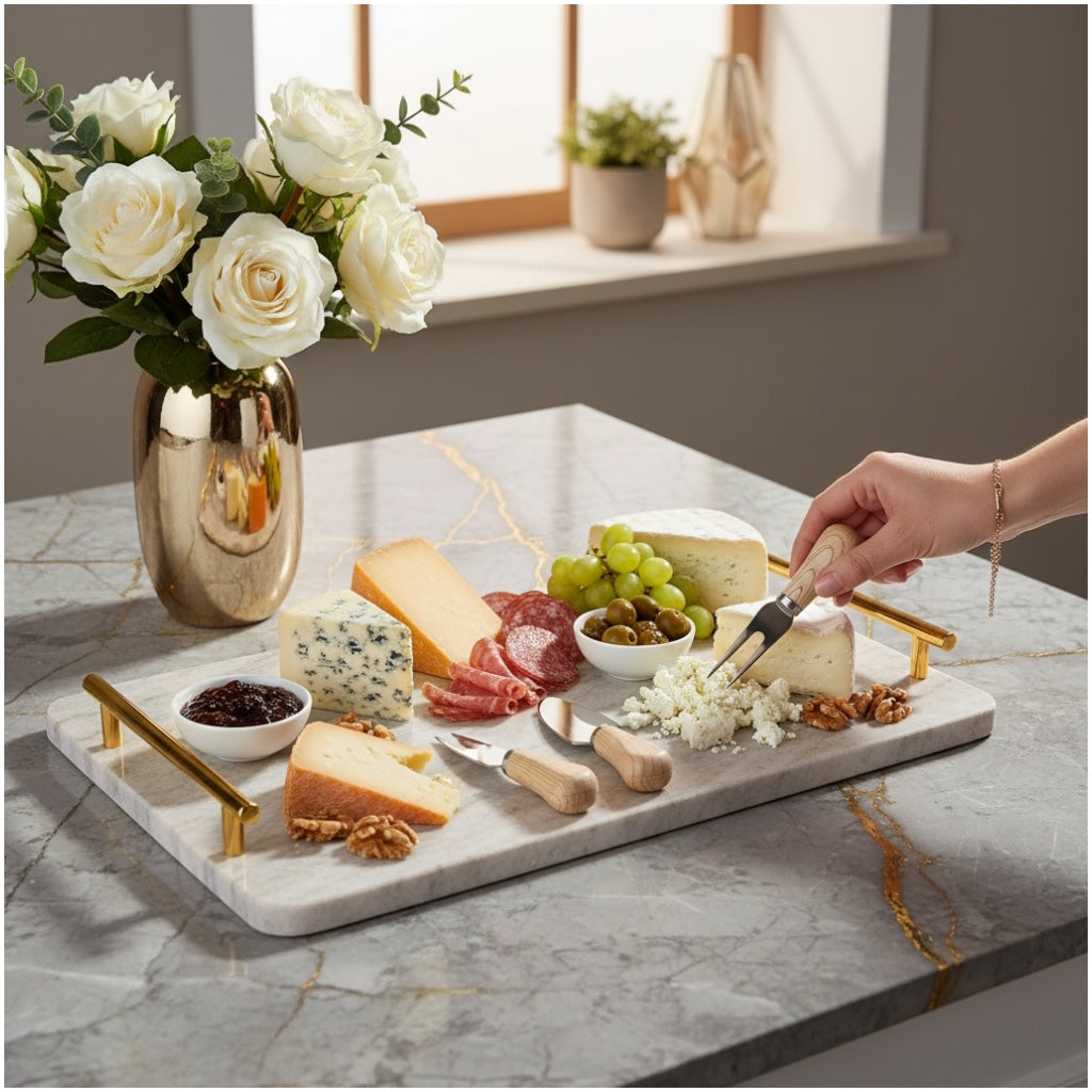 Mini Cheese Knife Set with Wooden Handles – 5-Piece Charcuterie Tools