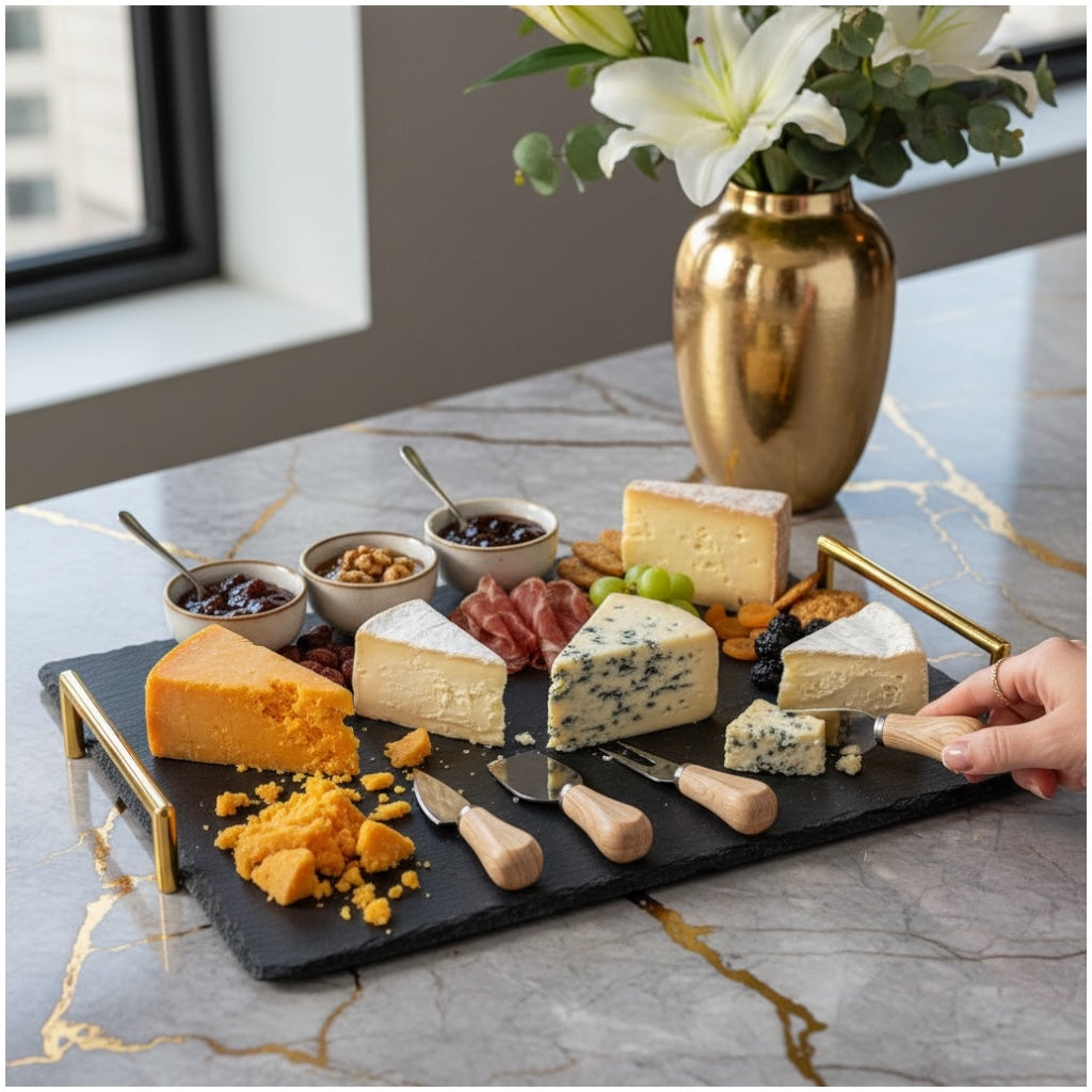Mini Cheese Knife Set with Wooden Handles – 5-Piece Charcuterie Tools