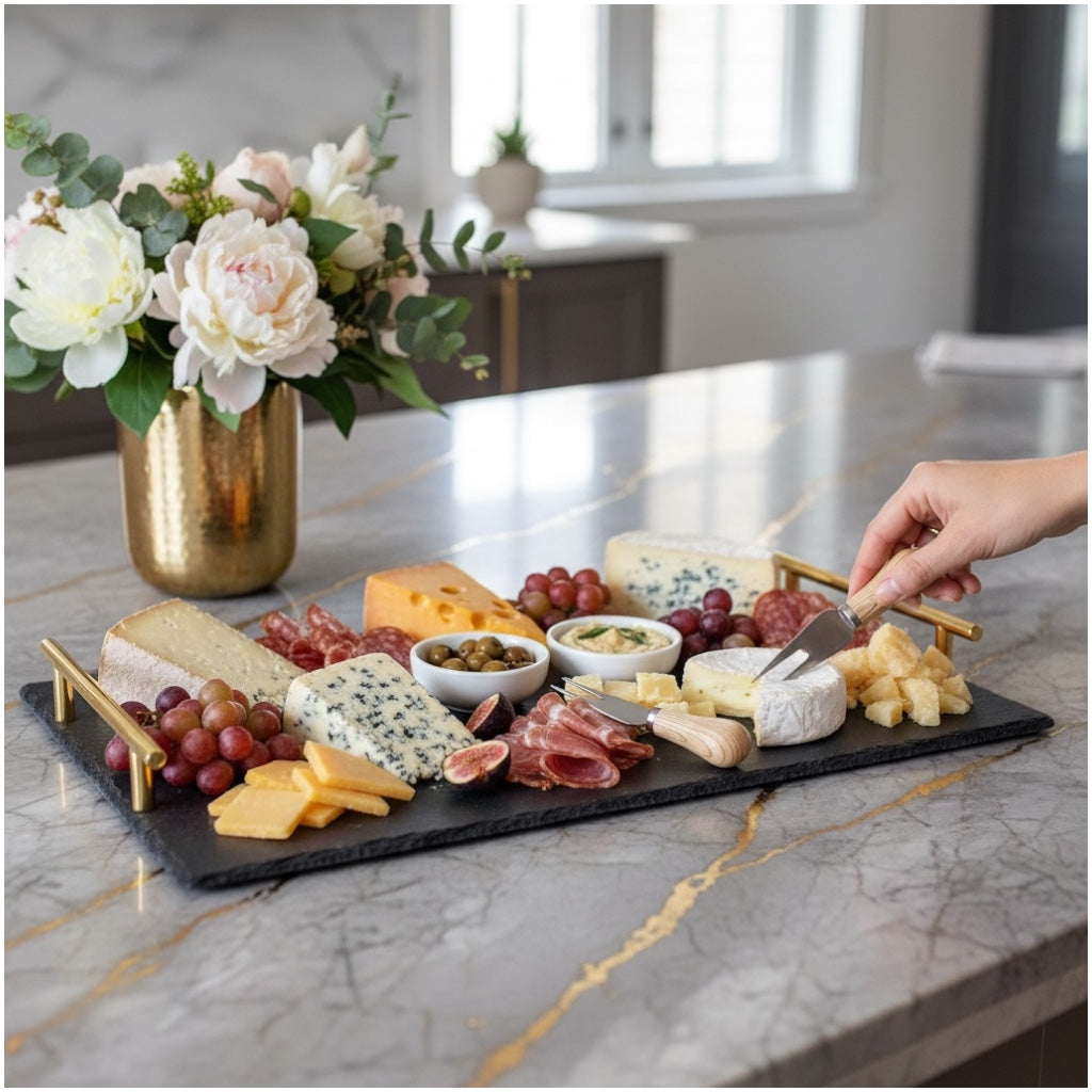 Mini Cheese Knife Set with Wooden Handles – 5-Piece Charcuterie Tools