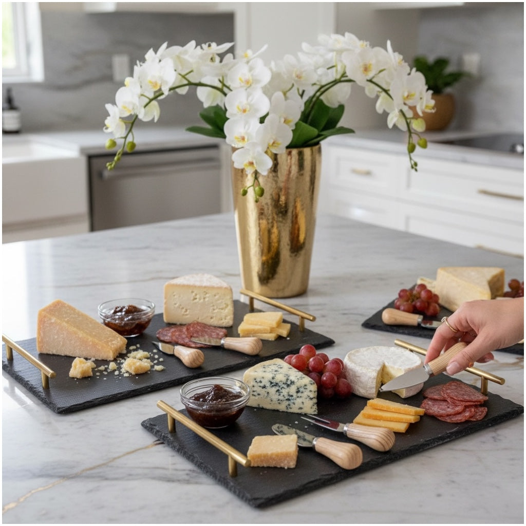Mini Cheese Knife Set with Wooden Handles – 5-Piece Charcuterie Tools
