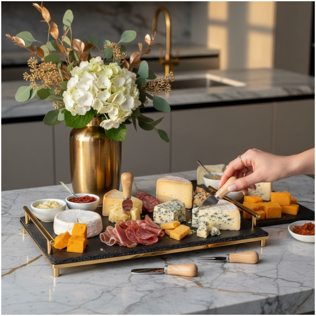 Mini Cheese Knife Set with Wooden Handles – 5-Piece Charcuterie Tools