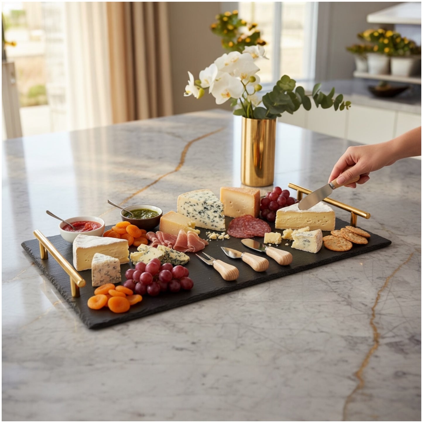 Mini Cheese Knife Set with Wooden Handles – 5-Piece Charcuterie Tools