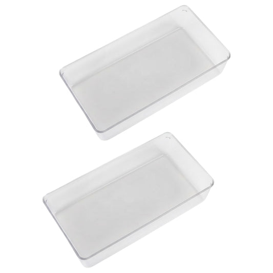 Essential Transparent Drawer Storage Organiser Tray Set – 2 Piece