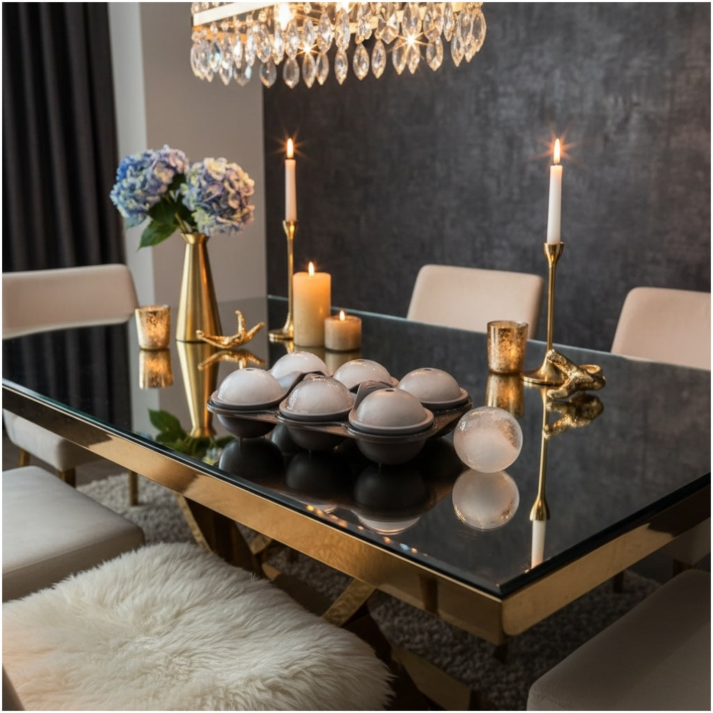 6-Cavity Hockey Ball Ice Cube Tray – Silicone Ice Mould