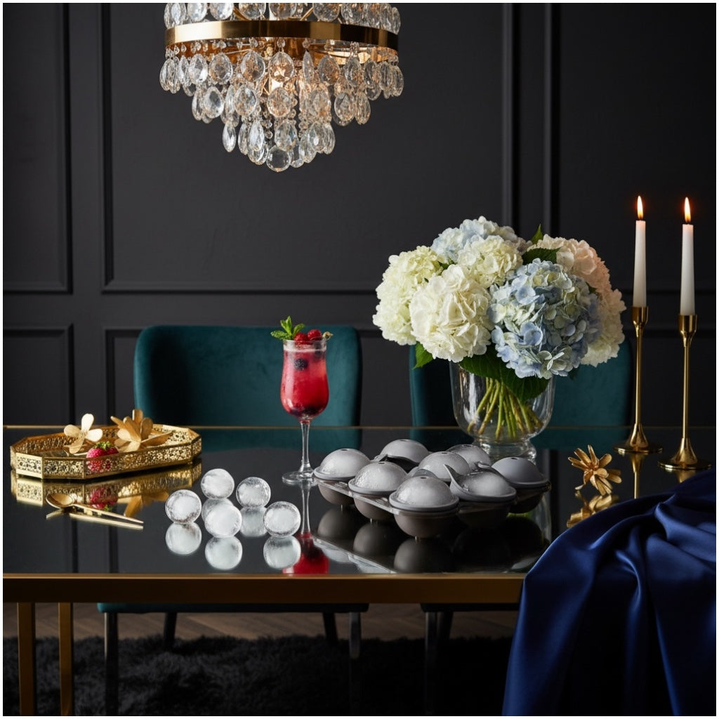 6-Cavity Hockey Ball Ice Cube Tray – Silicone Ice Mould