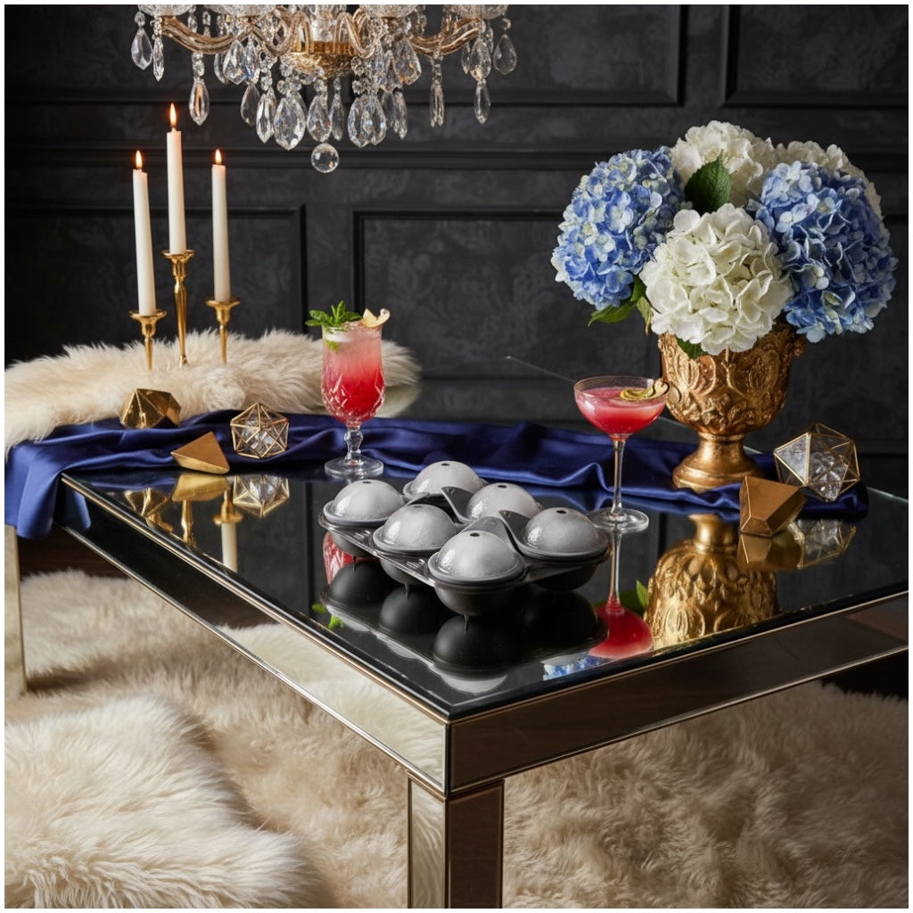 6-Cavity Hockey Ball Ice Cube Tray – Silicone Ice Mould