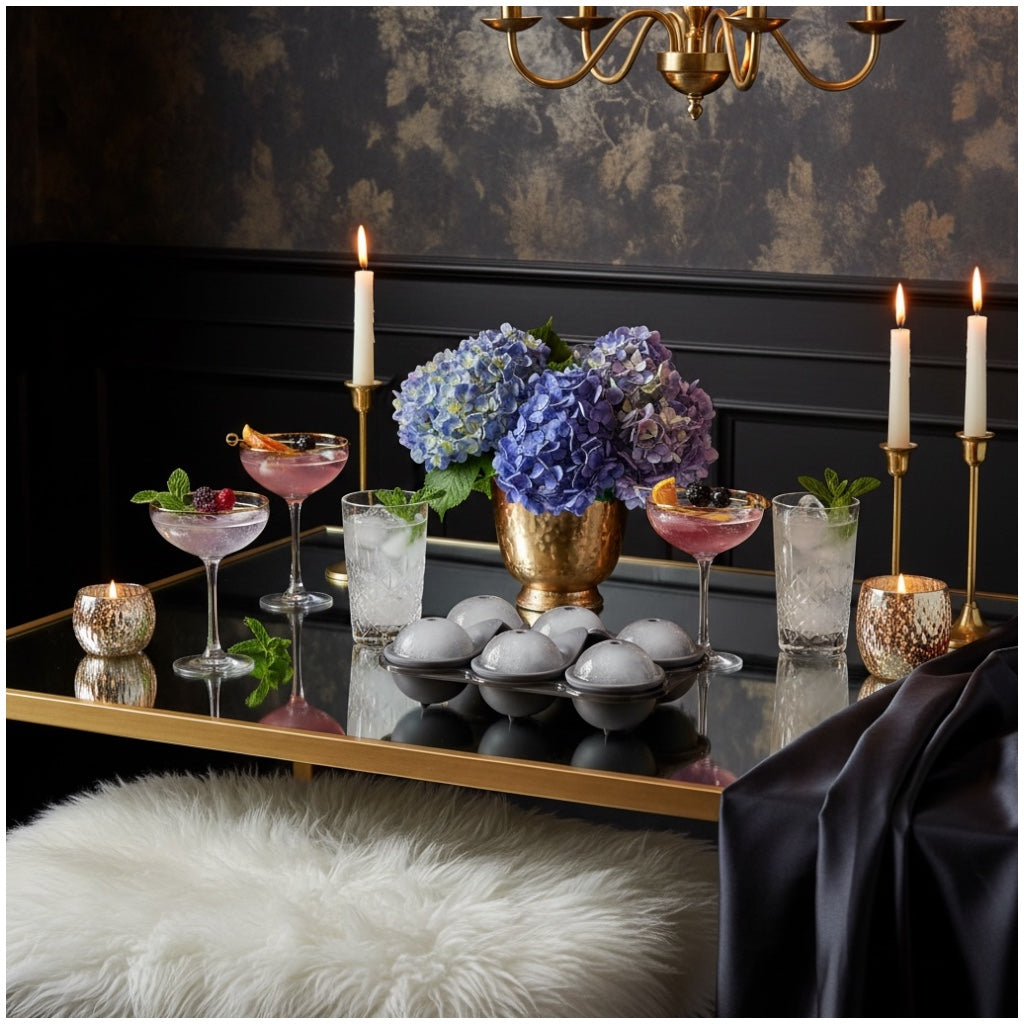 6-Cavity Hockey Ball Ice Cube Tray – Silicone Ice Mould