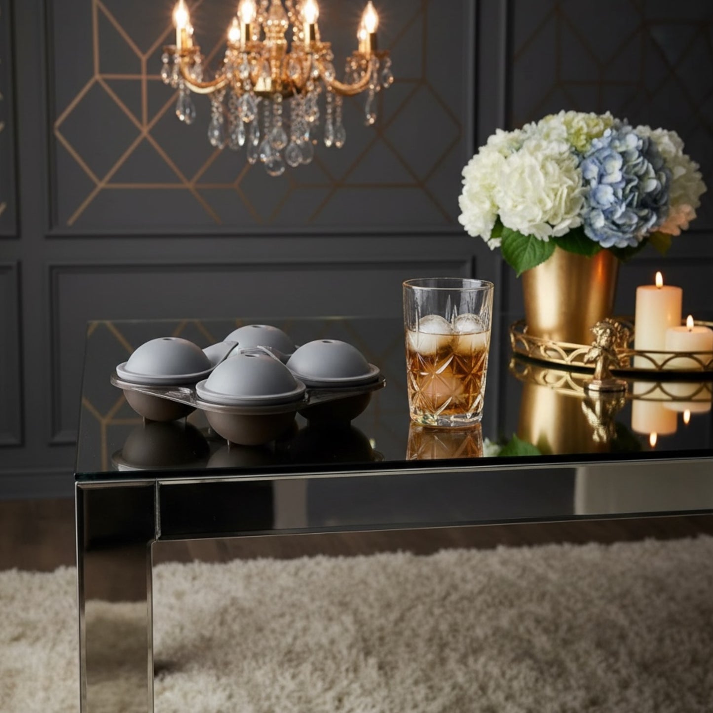 6-Cavity Hockey Ball Ice Cube Tray – Silicone Ice Mould