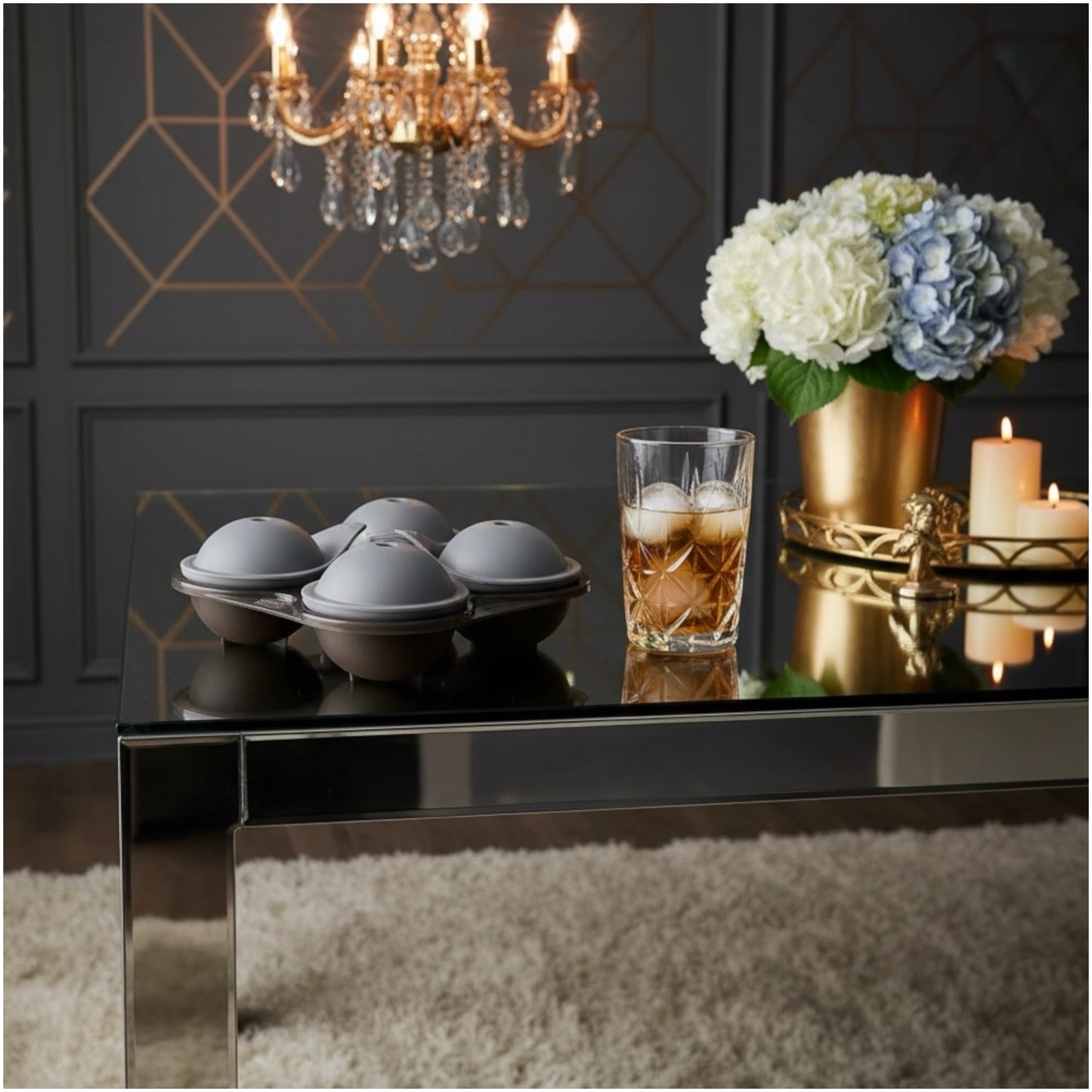 6-Cavity Hockey Ball Ice Cube Tray – Silicone Ice Mould