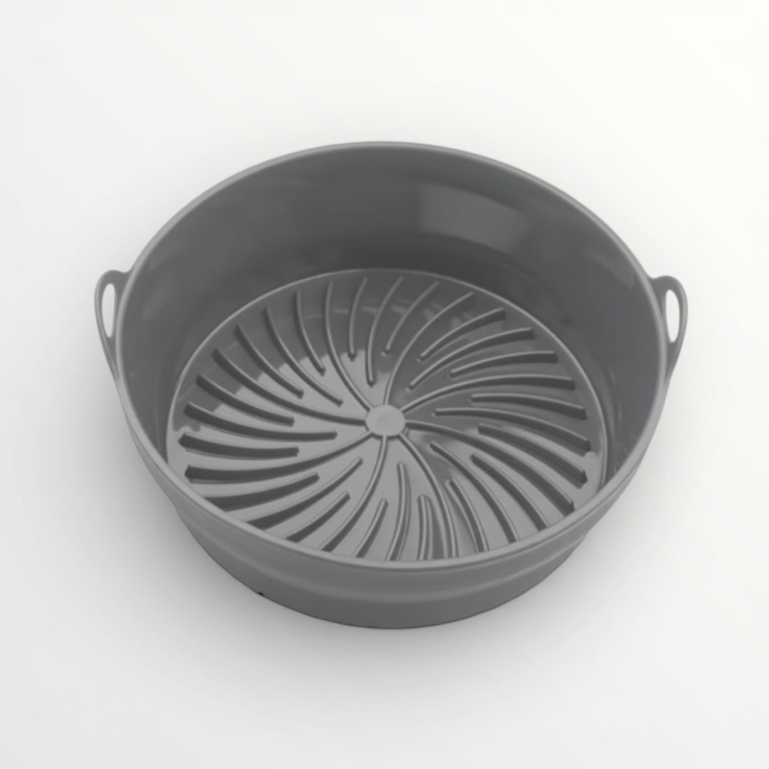 Round Silicone Air Fryer Liner 20cm Reusable Non Stick Cooking Basket