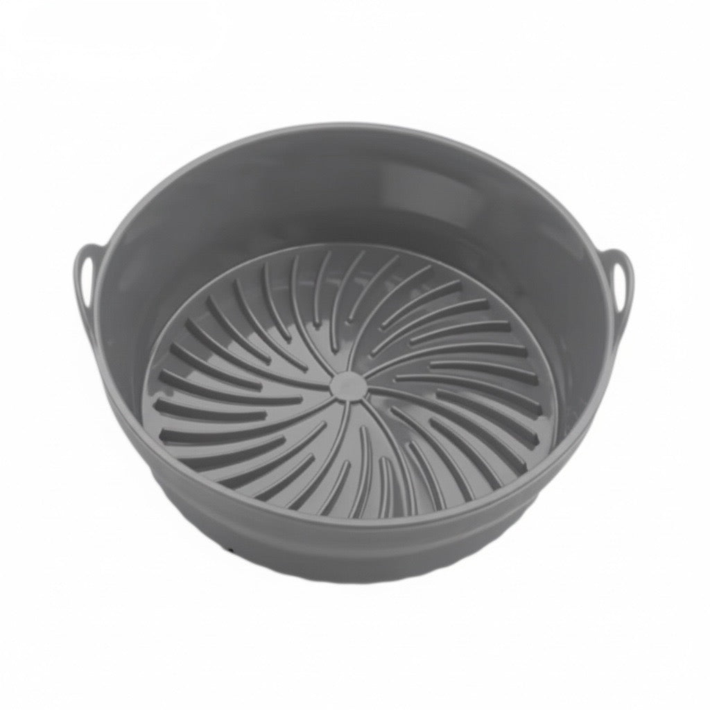 Round Silicone Air Fryer Liner 20cm Reusable Non Stick Cooking Basket