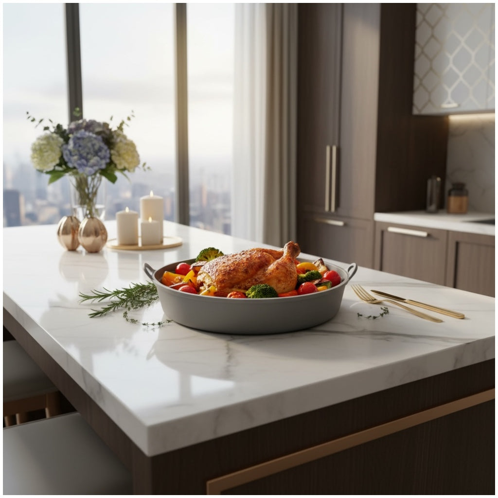 Round Silicone Air Fryer Liner 20cm Reusable Non Stick Cooking Basket