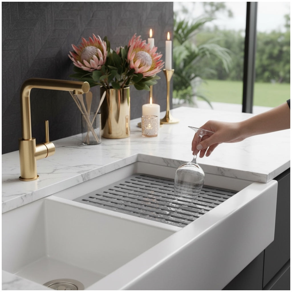 Multi Purpose Silicone Drying Mat For Kitchen Countertops And Sinks