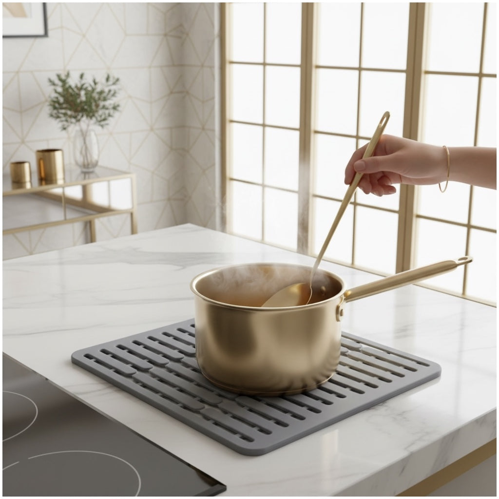 Multi Purpose Silicone Drying Mat For Kitchen Countertops And Sinks