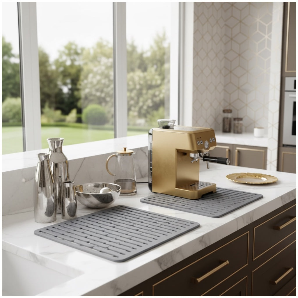 Multi Purpose Silicone Drying Mat For Kitchen Countertops And Sinks