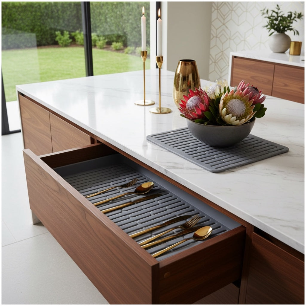 Multi Purpose Silicone Drying Mat For Kitchen Countertops And Sinks