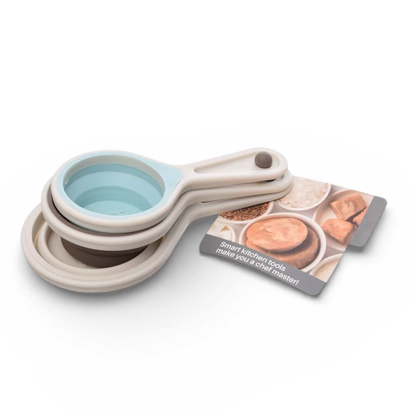 3 Piece Collapsible Silicone Measuring Cups Set for Baking and Cooking