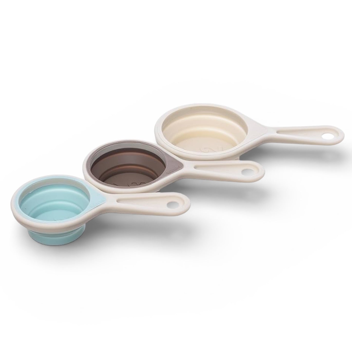 3 Piece Collapsible Silicone Measuring Cups Set for Baking and Cooking