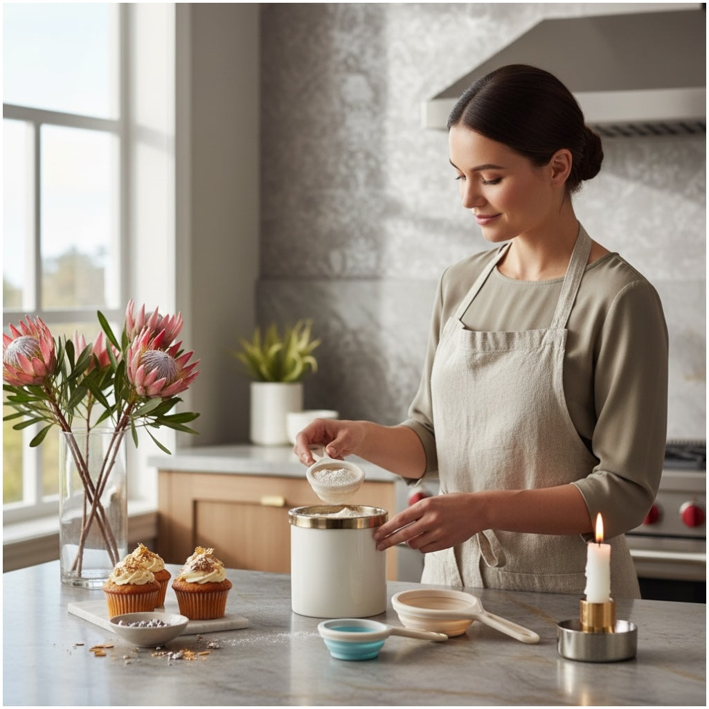 3 Piece Collapsible Silicone Measuring Cups Set for Baking and Cooking