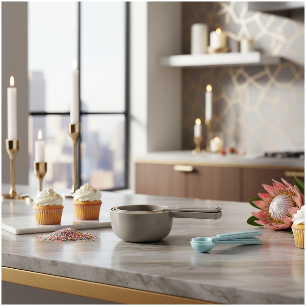 Essential 10 Piece Measuring Cups and Spoons Set- Baking and Cooking Tool