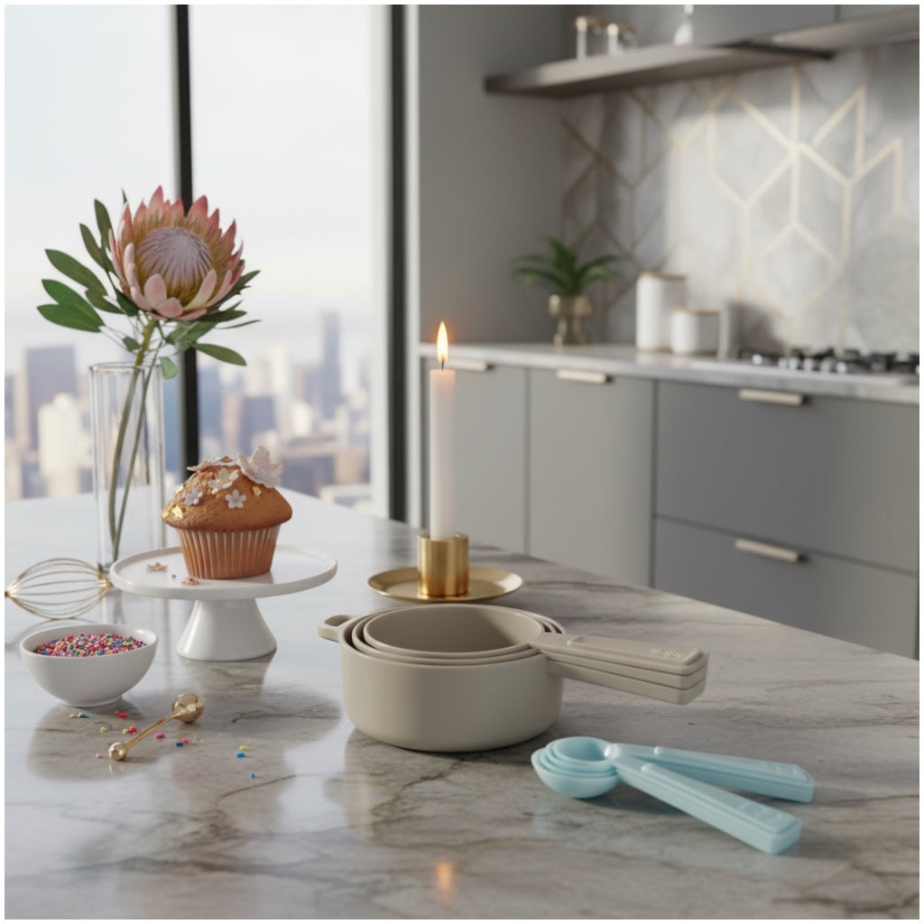 Essential 10 Piece Measuring Cups and Spoons Set- Baking and Cooking Tool