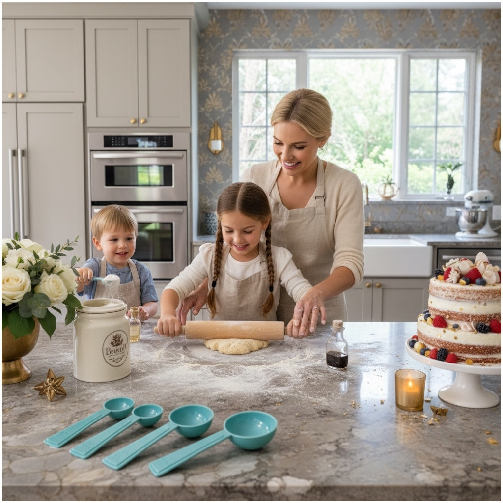 Essential 10 Piece Measuring Cups and Spoons Set- Baking and Cooking Tool