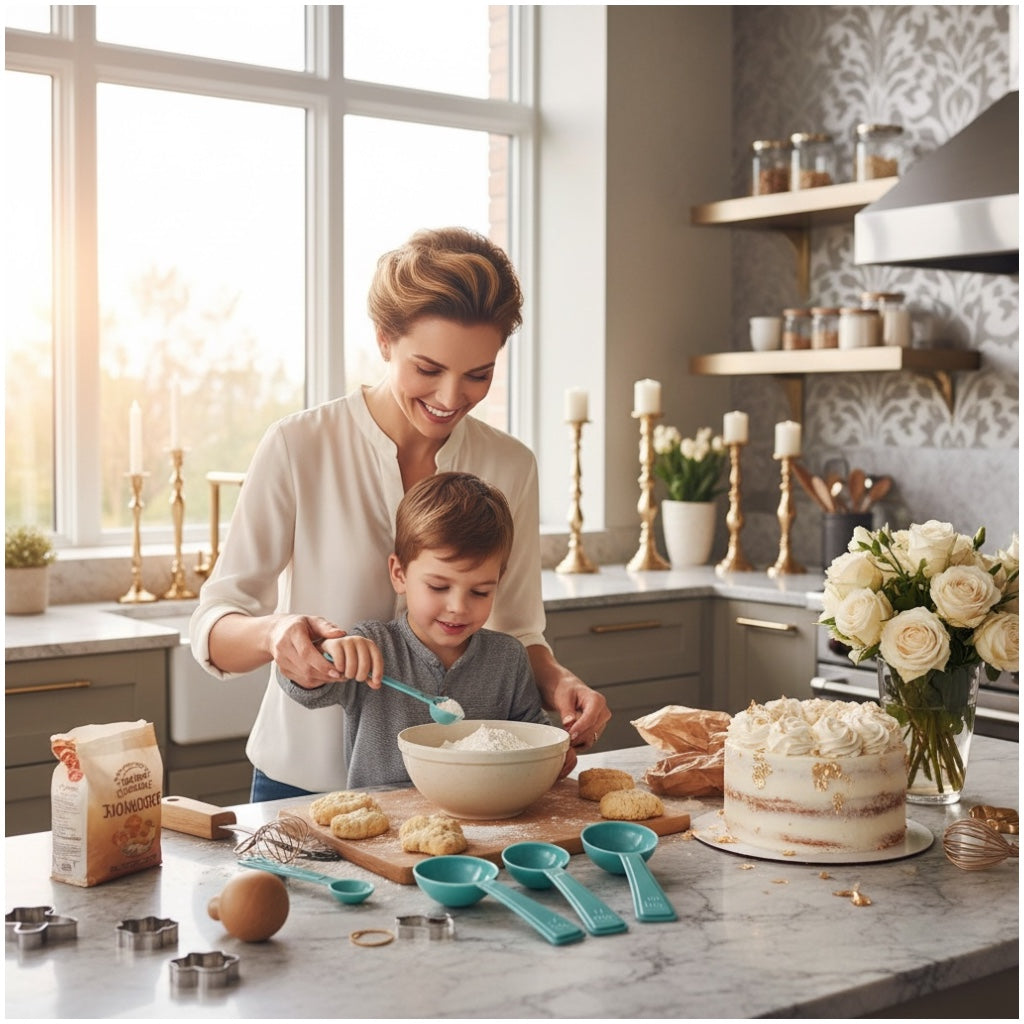 Essential 10 Piece Measuring Cups and Spoons Set- Baking and Cooking Tool