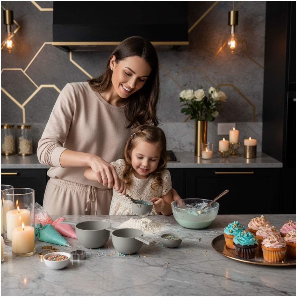 Essential 10 Piece Measuring Cups and Spoons Set- Baking and Cooking Tool