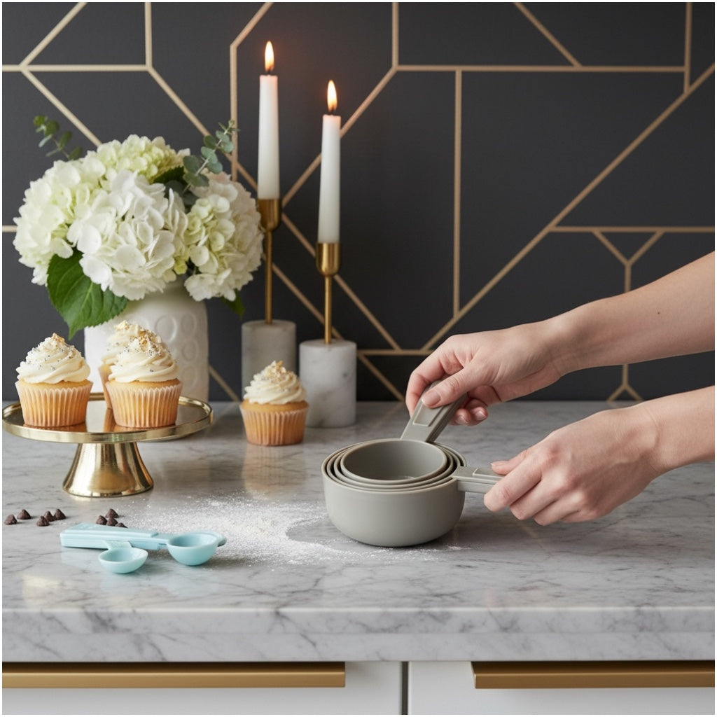 Essential 10 Piece Measuring Cups and Spoons Set- Baking and Cooking Tool