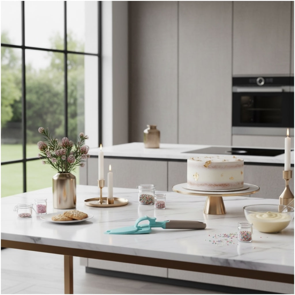 Detachable Cake and Pizza Server Spatula with Push Button Handle