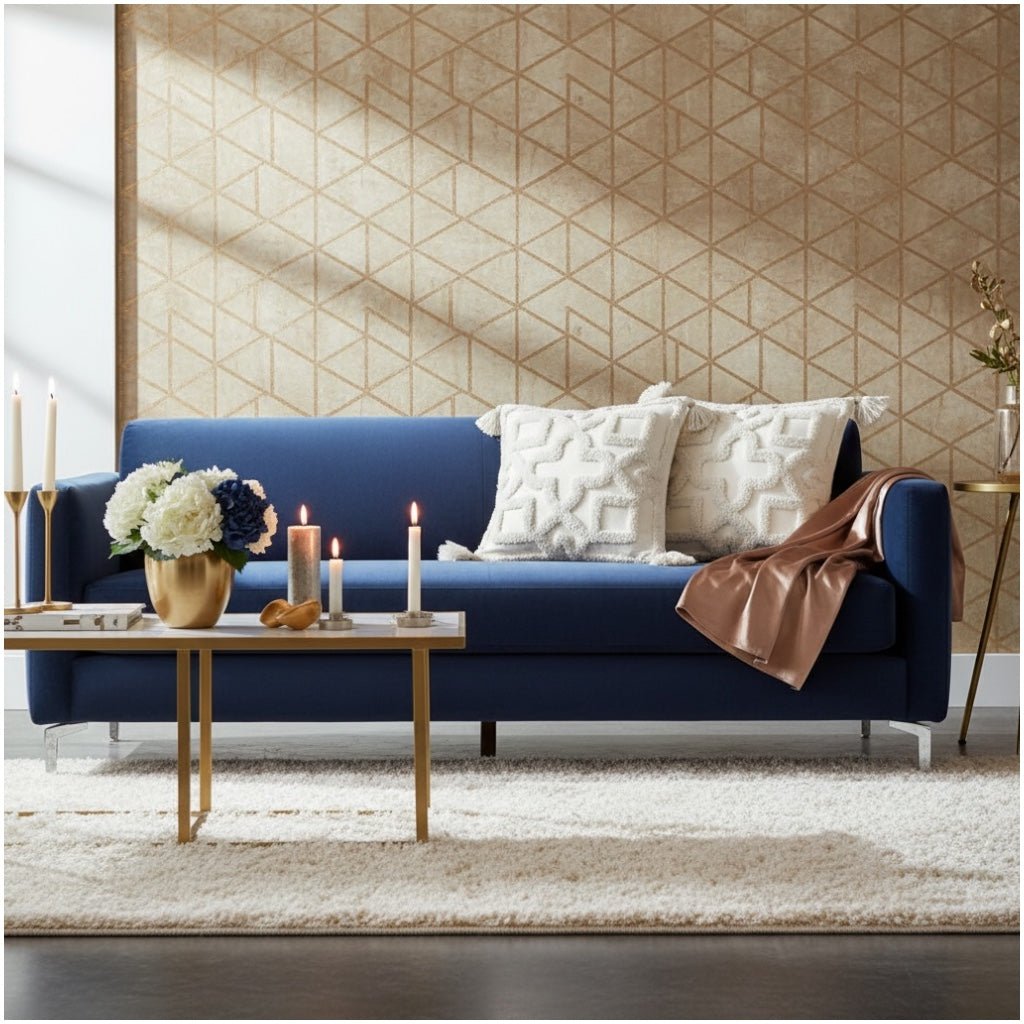 Elegant Tufted Cushion Covers - Set of 2 - Tassels Textured Decor 45x45cm