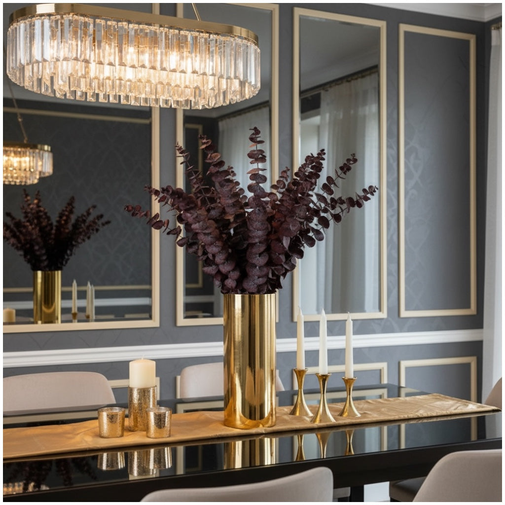 Elegant Burgundy Preserved Eucalyptus Stems – Modern Statement Déco