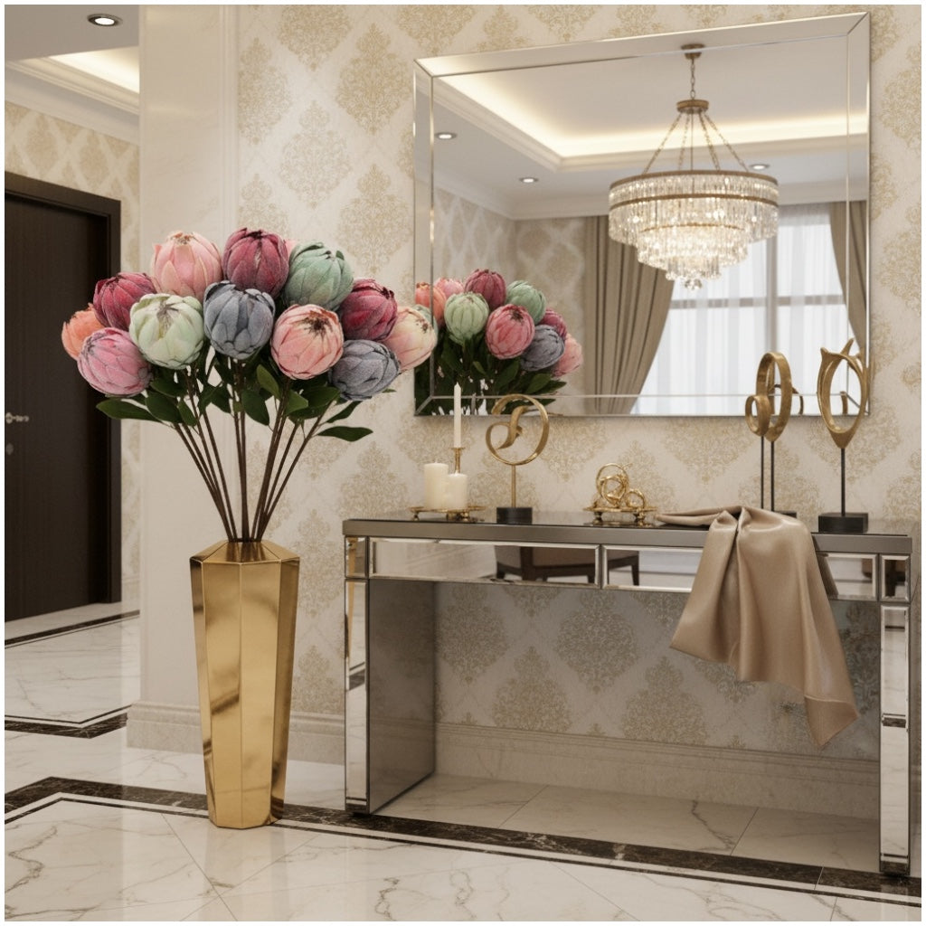 Protea Statement Bouquet – Luxury High End 12-Stem Decorative Arrangement