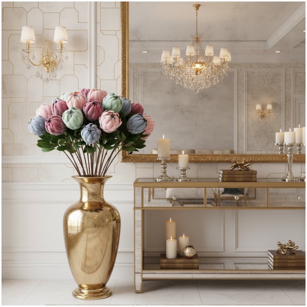 Protea Statement Bouquet – Luxury High End 12-Stem Decorative Arrangement