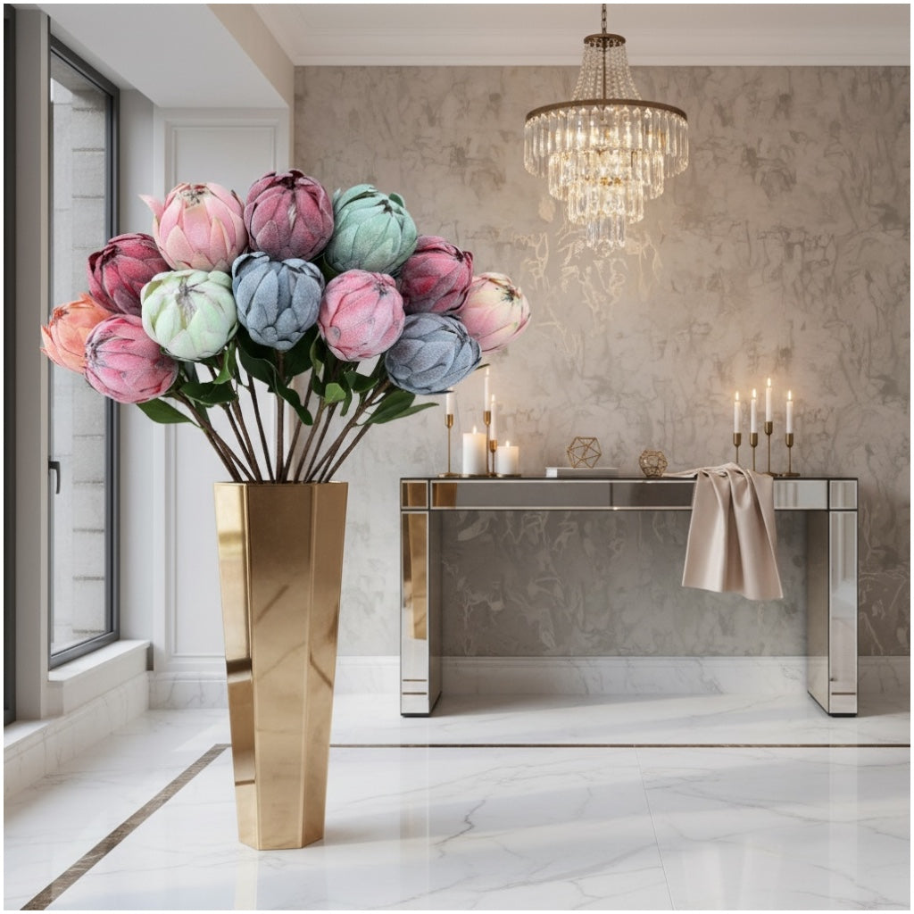 Protea Statement Bouquet – Luxury High End 12-Stem Decorative Arrangement