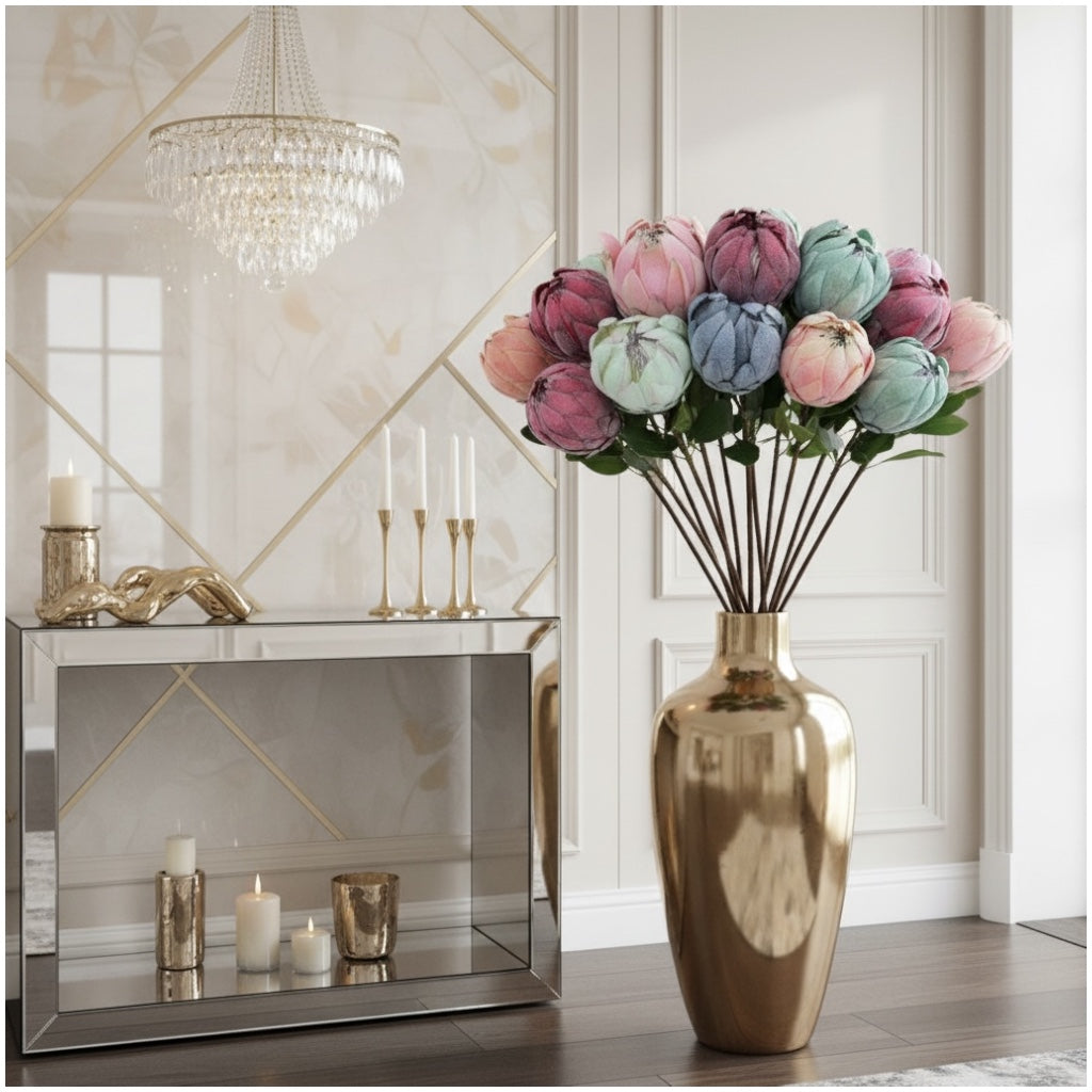 Protea Statement Bouquet – Luxury High End 12-Stem Decorative Arrangement
