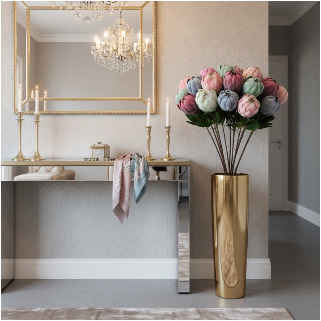 Protea Statement Bouquet – Luxury High End 12-Stem Decorative Arrangement