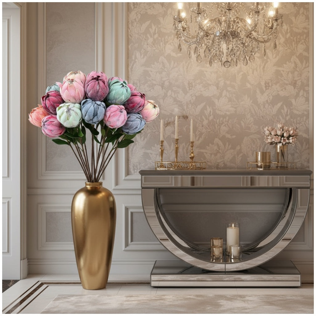 Protea Statement Bouquet – Luxury High End 12-Stem Decorative Arrangement
