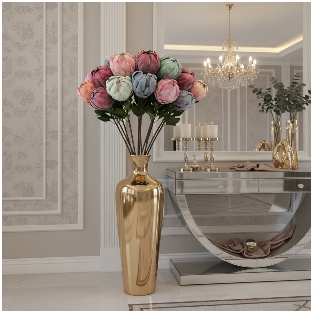 Protea Statement Bouquet – Luxury High End 12-Stem Decorative Arrangement