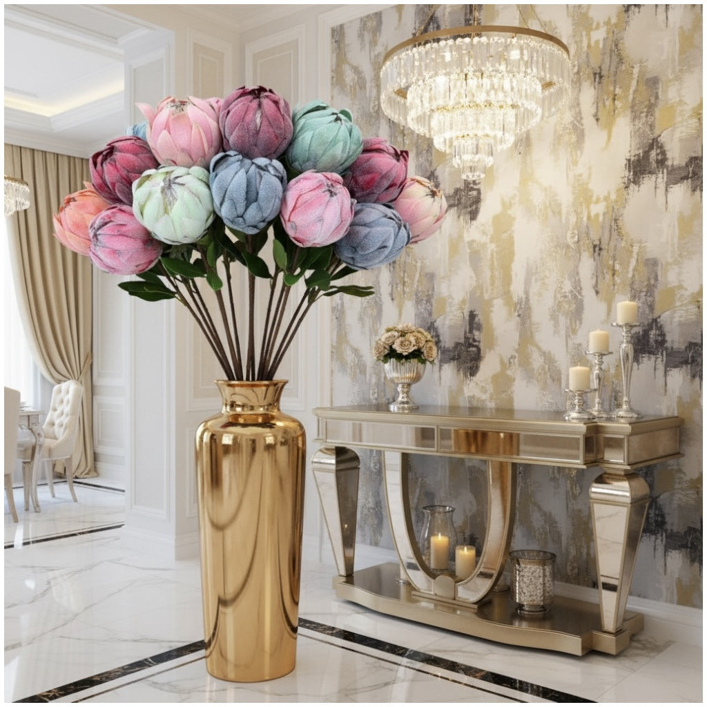 Protea Statement Bouquet – Luxury High End 12-Stem Decorative Arrangement