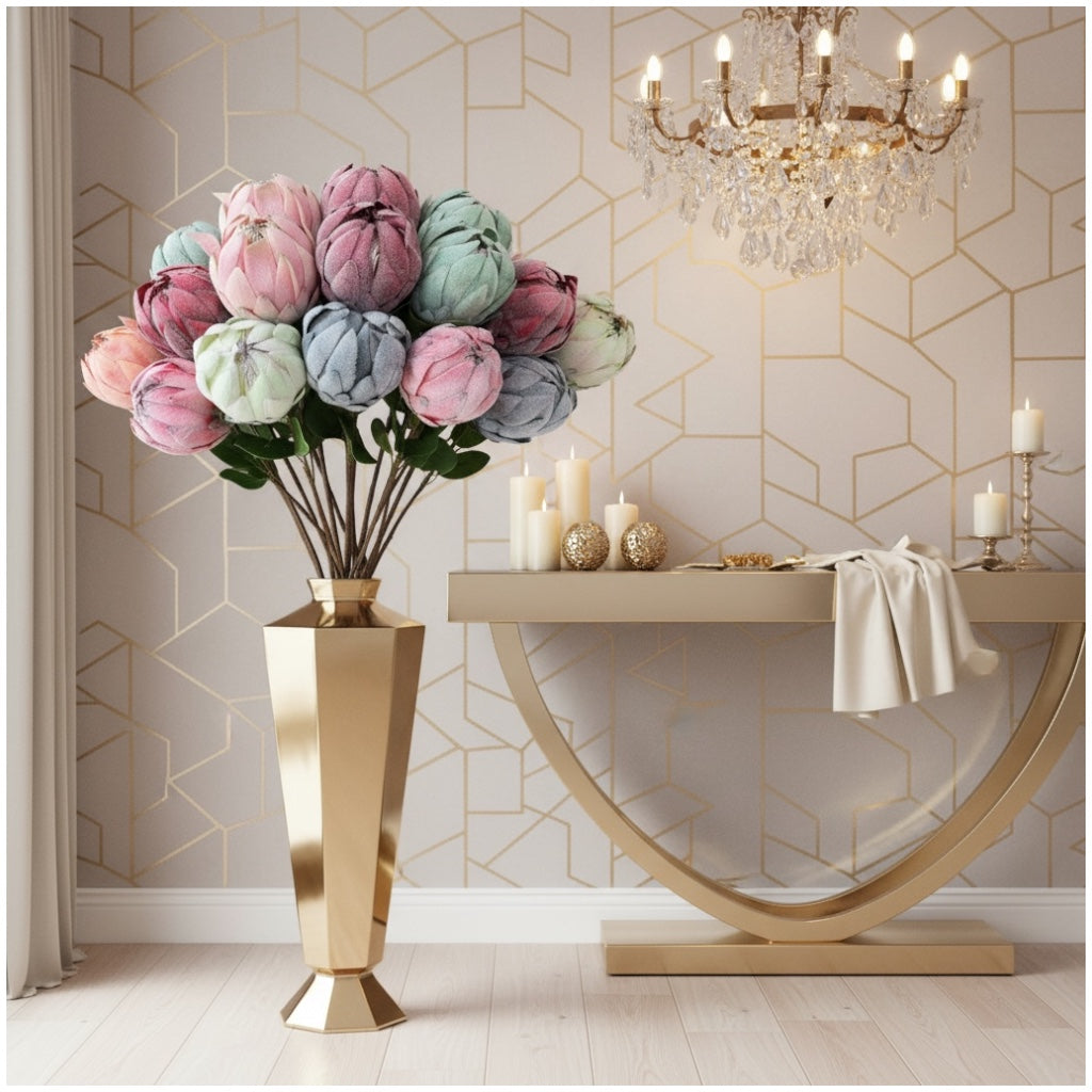 Protea Statement Bouquet – Luxury High End 12-Stem Decorative Arrangement