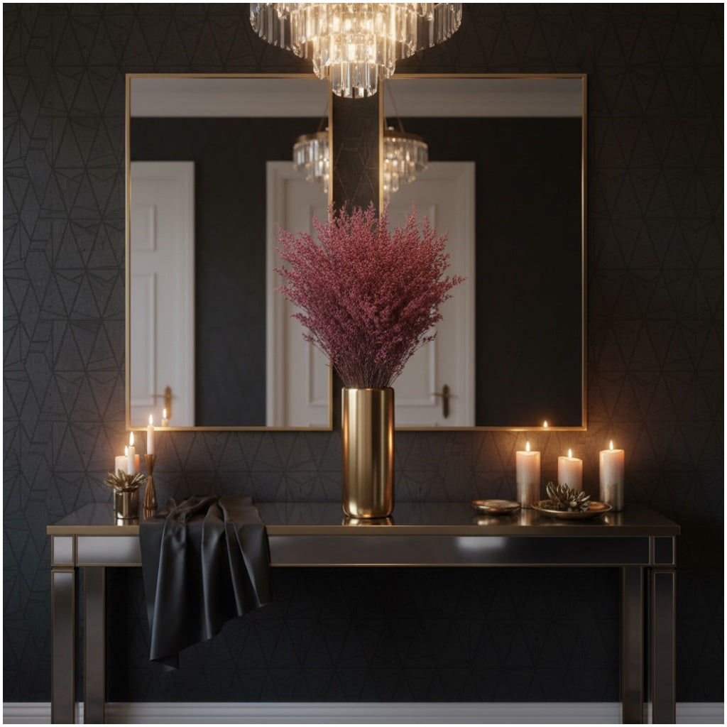 Preserved Elegant Caspia Stems – Dried Natural Floral Bouquet 80cm – Maroon