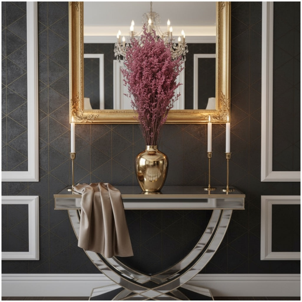 Preserved Elegant Caspia Stems – Dried Natural Floral Bouquet 80cm – Maroon